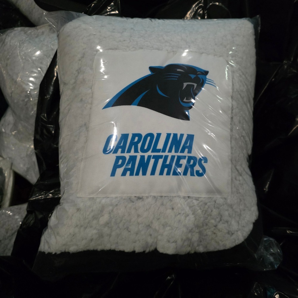NFL Carolina Panthers Sherpa Fleece Throw Blanket 50x60 Soft Cozy New Northwest